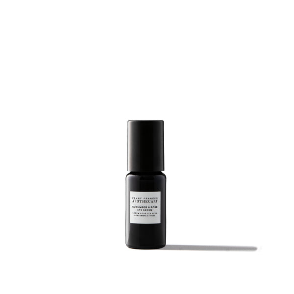 PENNY FRANCES APOTHECARY Cucumber & Rose Eye Serum – Refreshing eye serum with prickly pear, cucumber, and rose extracts to reduce puffiness and fatigue.