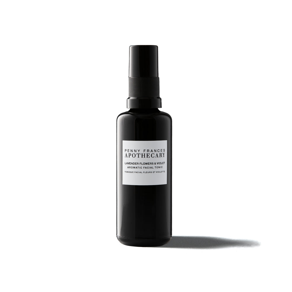 PENNY FRANCES APOTHECARY Lavender Flowers & Violet Aromatic Tonic – Refreshing toner with cucumber, violet, and orange blossom to hydrate and soothe skin.
