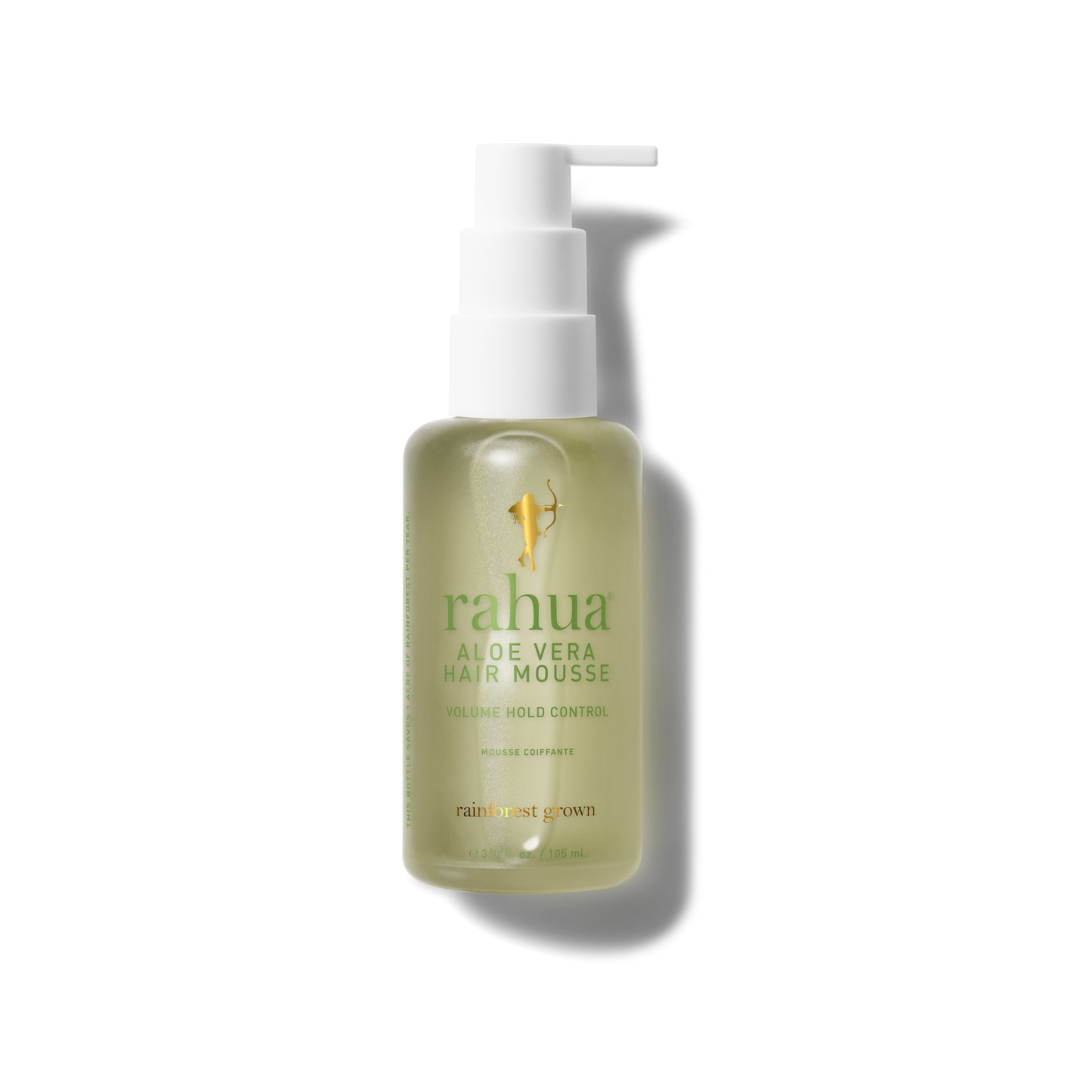 RAHUA Aloe Vera Hair Mousse - flexible, medium-hold styling mousse for all hair types. Infused with aloe, sugar cane, guayusa leaf, and Rahua oil. Volumizes, lifts, and enhances shine. Alcohol-free and antioxidant-rich formula for long-term hair health. Ideal for blowouts, curls, and sleek styles.