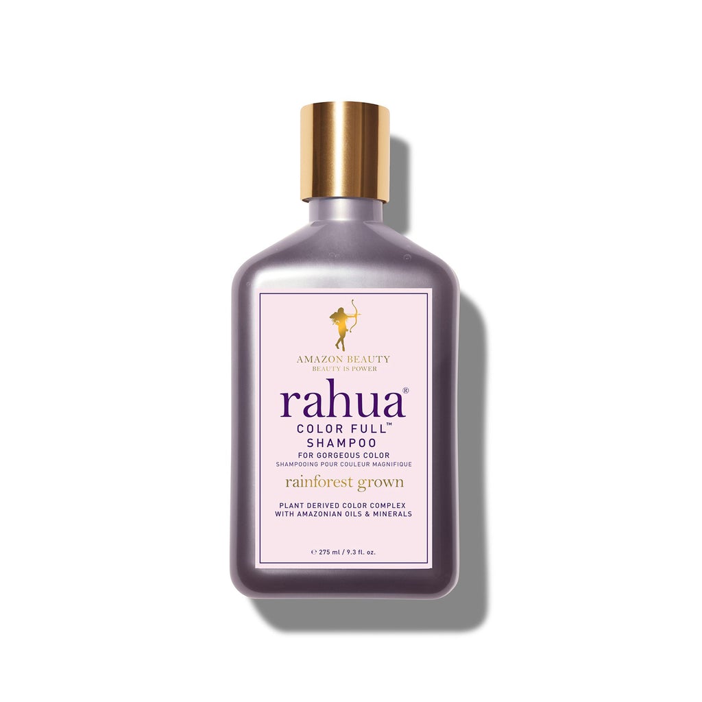 RAHUA Color Full™ Shampoo - unique color-preserving shampoo made from pure plant-based ingredients. Enhances and extends color for all shades of color-treated and highlighted hair. Amazonian Rahua and Morete oils nourish and strengthen strands. Scented with gardenia flowers full size