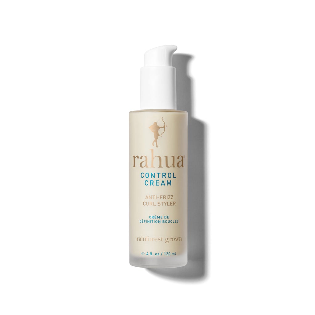 RAHUA Control Cream Curl Styler - unique leave-in anti-frizz curl styler with plant-based ingredients. Nourishes strands, delivers weight and hold, and leaves curls soft and touchable. Crafted with shea butter and molasses for defined, separated curls with bounce, natural movement, and a soft shine.