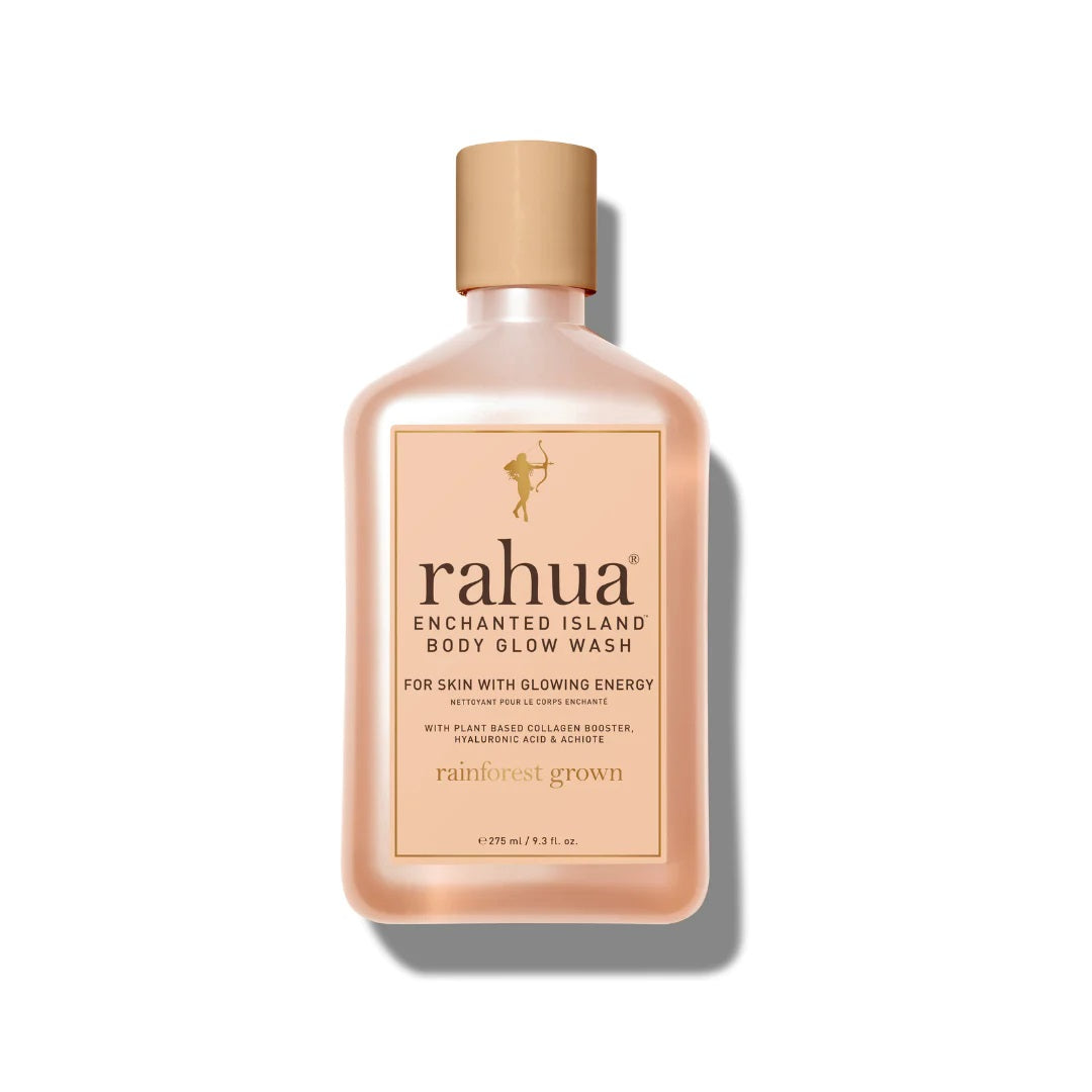 RAHUA Enchanted Island™ Body Glow Wash - dreamy, rejuvenating, and soothing cream cleanser. Nourishes skin without removing natural oils, offering a rich and creamy lather. Made with potent plant ingredients for protective, youth-giving, and restorative benefits. Attain smooth, soft, hydrated, well-toned, and glowing skin.