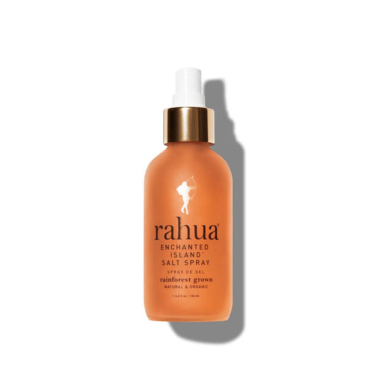 RAHUA Enchanted Island™ Salt Spray - inspired by the Galapagos Islands for sexy, tousled, wavy beach hair. Made with natural pink sea salt for texture and volume. Light, brushable hold with tropical fragrance of guayaba, hibiscus, and passion fruit. Best for fine to normal hair types. full size