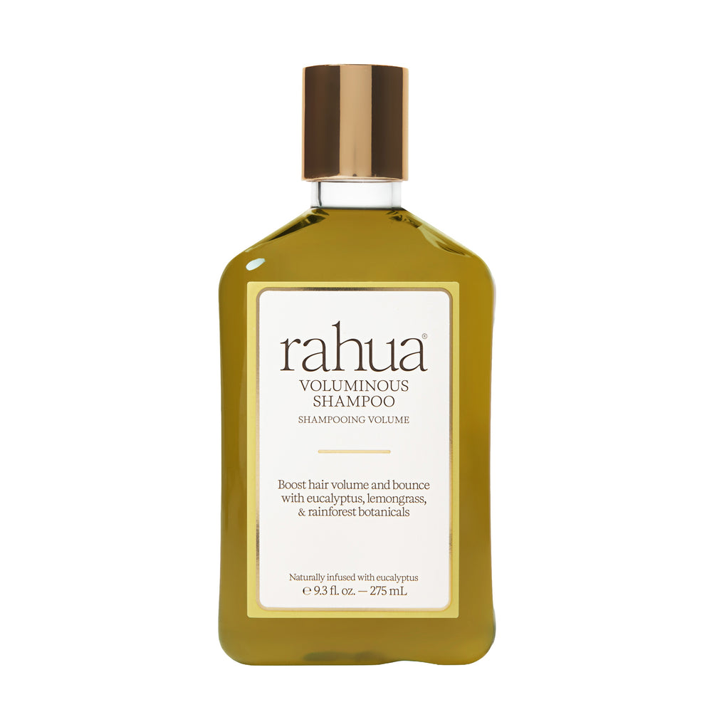Rahua voluminous shampoo bottle on a white background. Full size