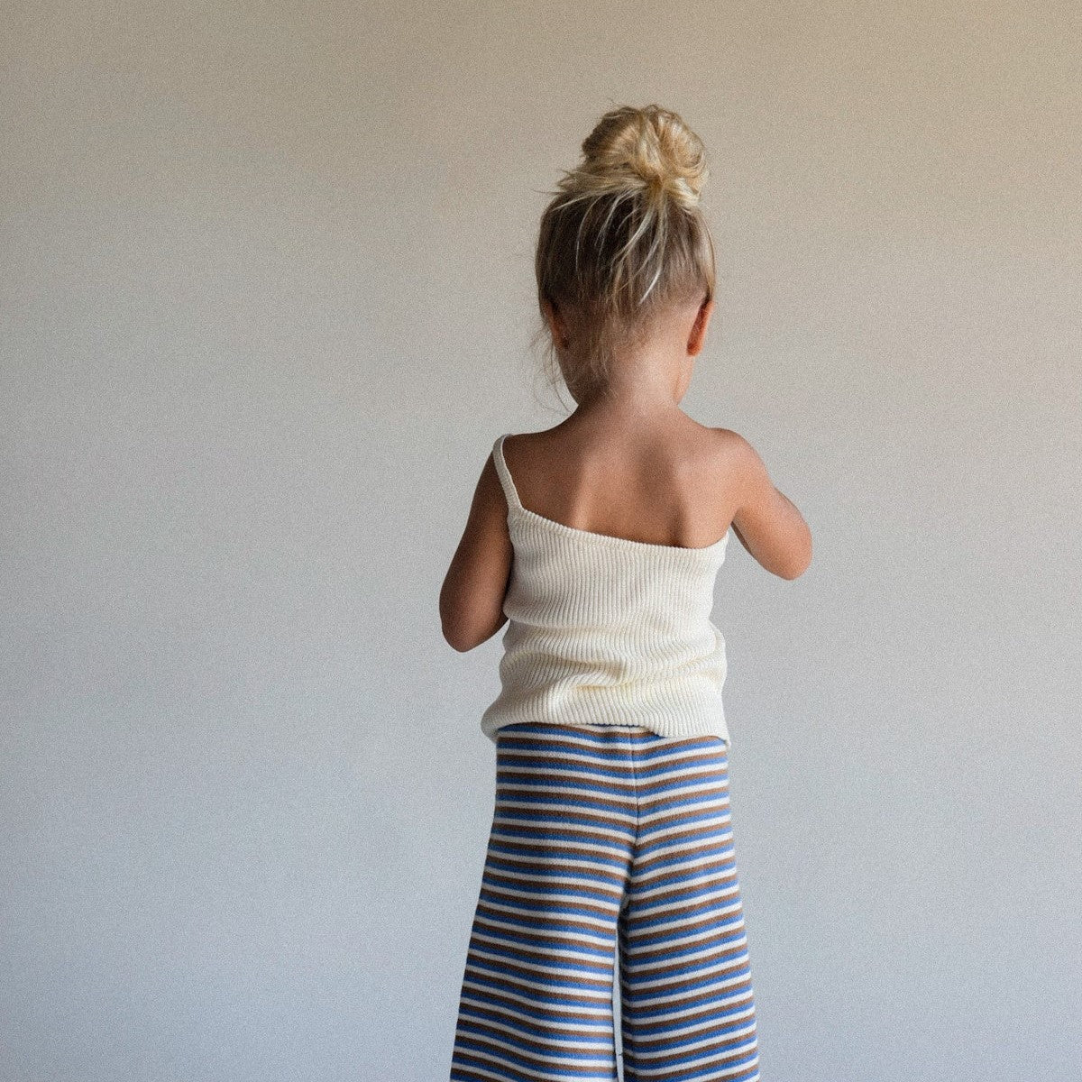 RAISED BY WATER One Strap Knit Tank Cream ALWAYS SHOW