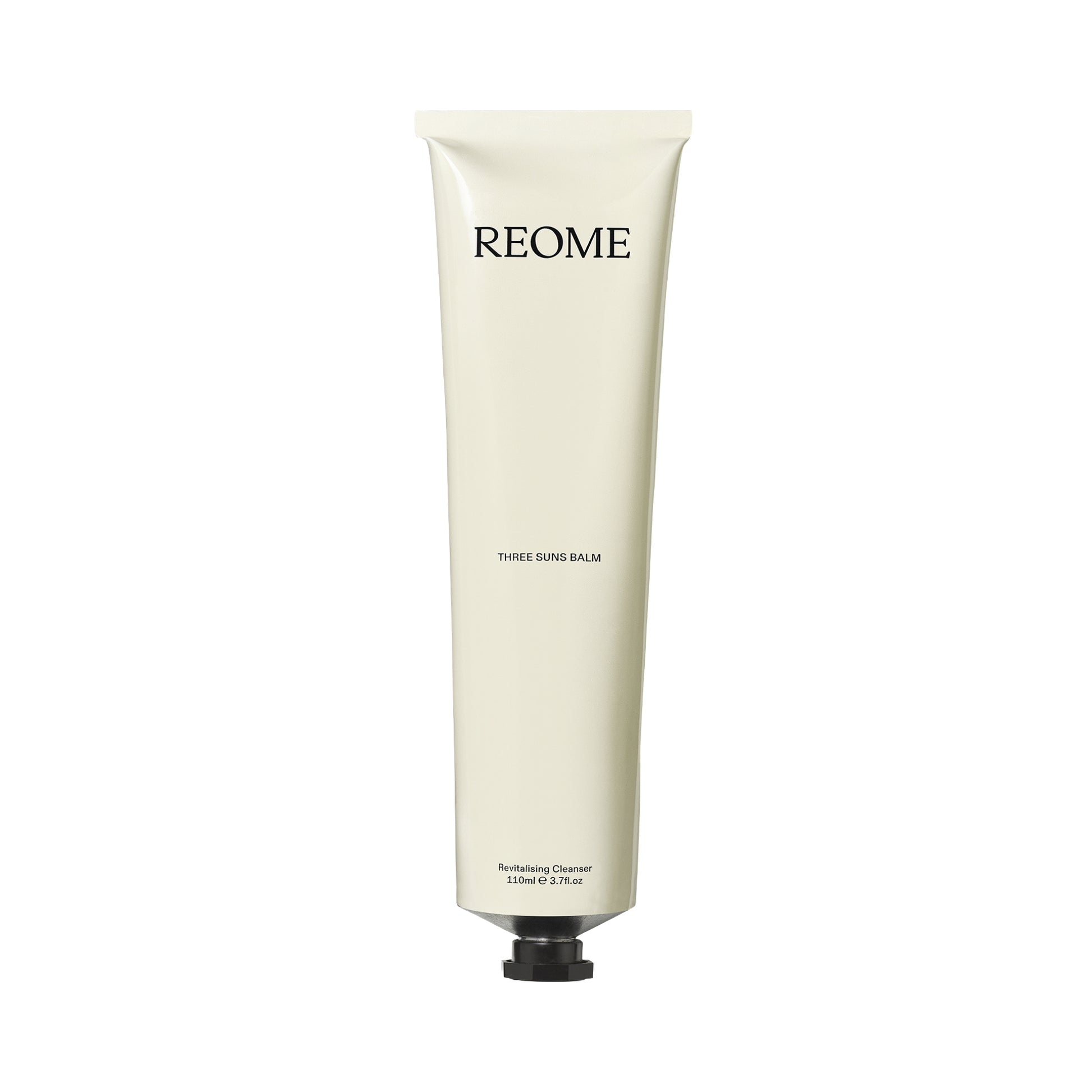 Tube of REOME Three Suns Balm facial cleanser with a creamy, lightweight balm texture.