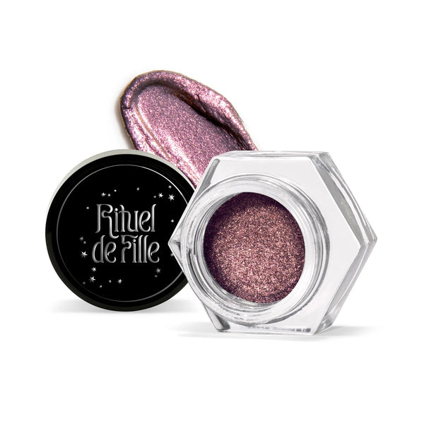 RITUEL DE FILLE Celestial Sphere Gelée Eye Gloss – Andromeda, smoky red-gold iridescent gelée with subtle blue highlights, suitable for eyes and lips.