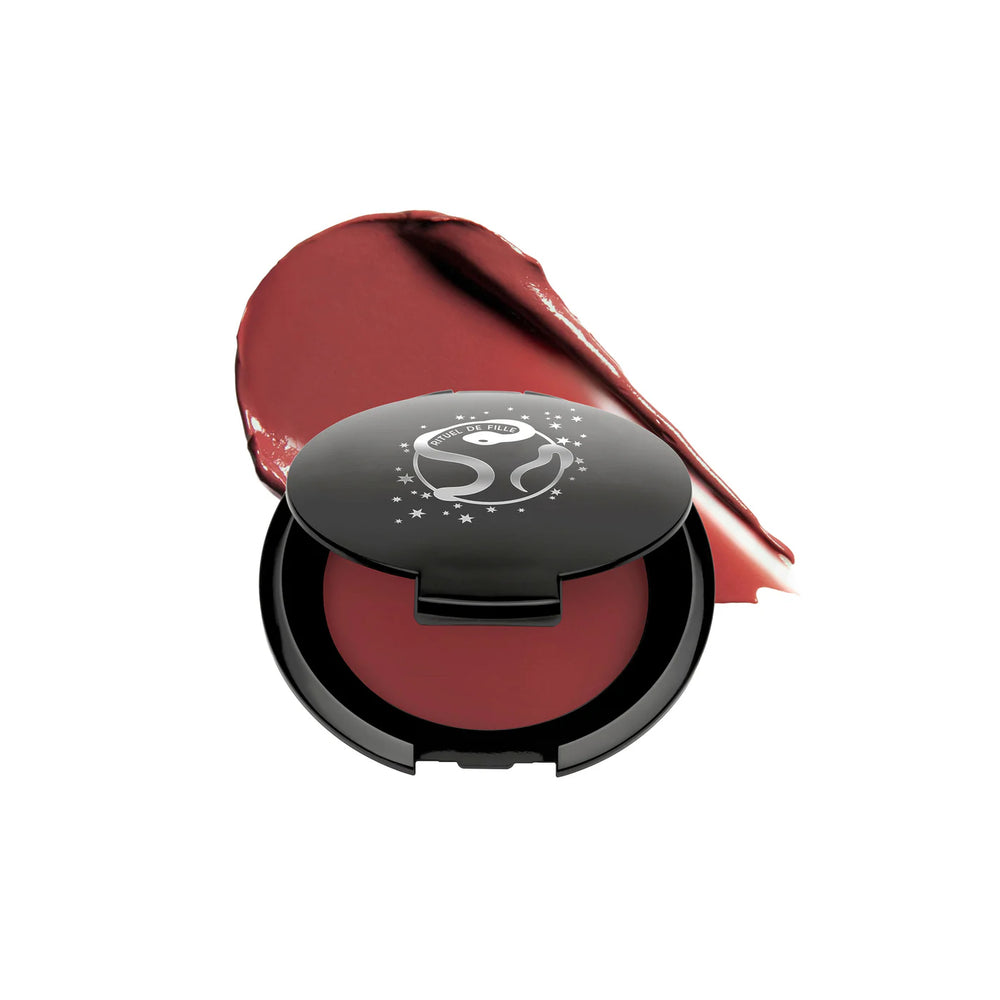 RITUEL DE FILLE Color Nectar Pigment Balm in Ghost Flower, a sheer antique rose multi-use jelly crème blush.