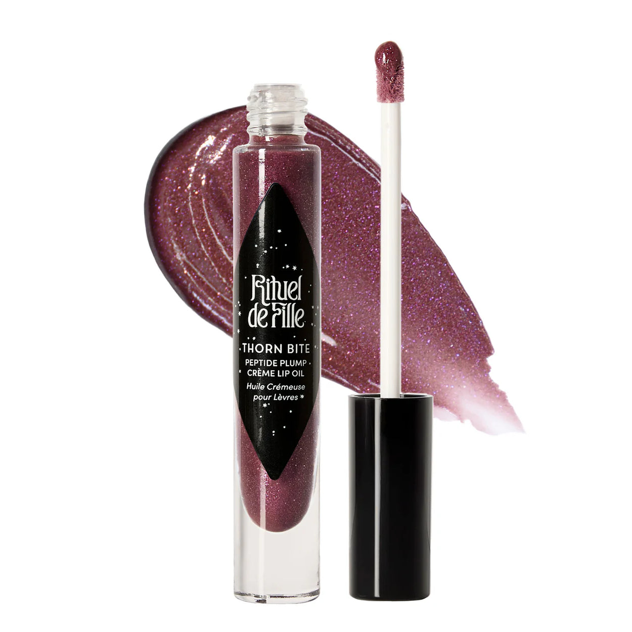 RITUEL DE FILLE Thorn Bite Peptide Plump Crème Lip Oil night rose