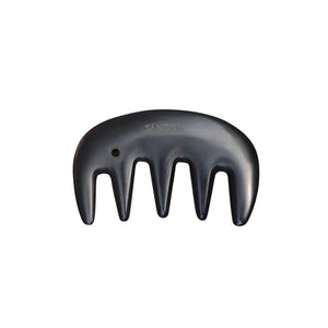 SANDOR Gua Sha Comb made from Bian stone, designed for a smooth, calming scalp massage and sensory hair care ritual