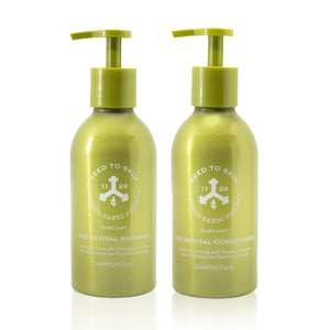 SEED TO SKIN TUSCANY The Revival Bundle - Shampoo and Conditioner set for hydrated, healthy hair.