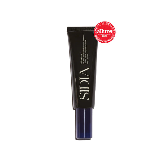 Sidia Hand Serum in the Nirvana scent, a sleek 50ml tube shown standing upright. Clean, minimal packaging for a lightweight hydrating hand serum.