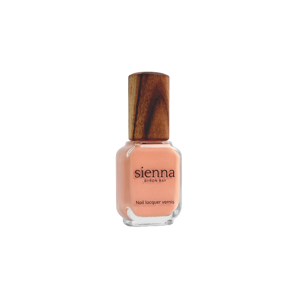 Sienna Byron Bay Carnation Nail Polish – peach blush crème, ethical, vegan, and eco-friendly.