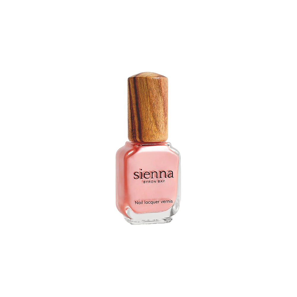  Sienna Byron Bay Charm Nail Polish – warm satin pink for a classic look.