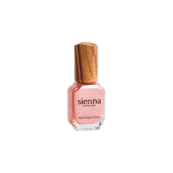  Sienna Byron Bay Charm Nail Polish – warm satin pink for a classic look.