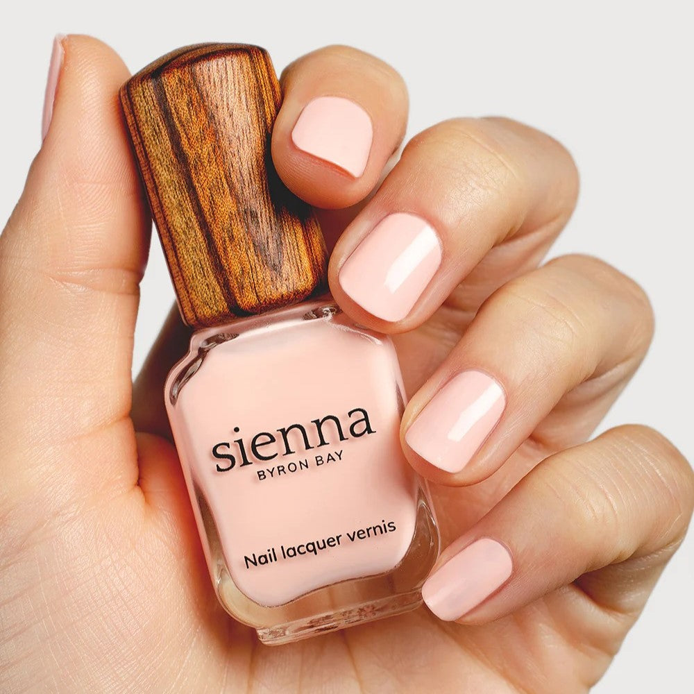 Sienna Byron Bay Fleur Nail Polish – Soft blushing bride pink crème for a full-coverage, vegan, and cruelty-free manicure.