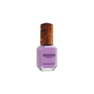 Sienna Byron Bay Karma Nail Polish – A chic midtone lilac crème with an environmentally conscious, innovative formula.