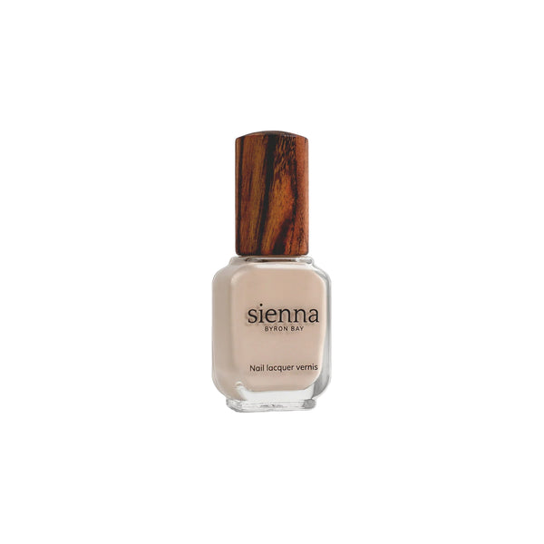 Sienna Byron Bay Kindness Nail Polish – soft beige crème, ethical, vegan, and eco-friendly.