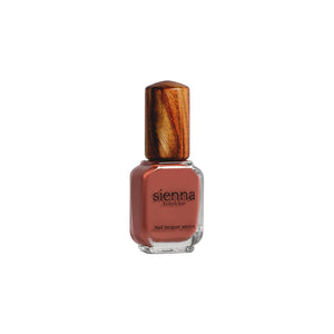 Sienna Byron Bay Life Nail Polish – Bold brick red for a chic, neutral manicure. Vegan, cruelty-free, and environmentally conscious.
