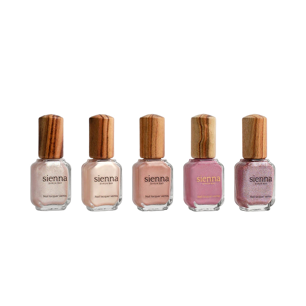 Sienna Byron Bay Luminescence Collection – five shimmering nail polishes inspired by cosmic light.