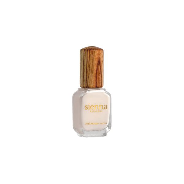 SIENNA BYRON BAY Luna Nail Polish – whisper white crème for a soft, moonlit-inspired mani.