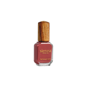 Sienna Byron Bay Muse Nail Polish – Classic dusty rosebud shade for a sophisticated manicure. Vegan, cruelty-free, and eco-conscious.