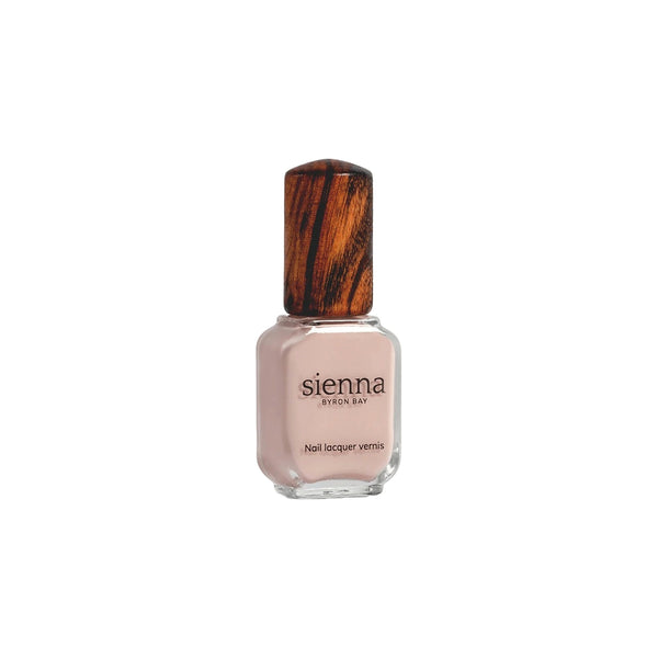 Sienna Byron Bay Posy Nail Polish – soft neutral pink crème for a subtle, luxurious finish. Vegan and eco-friendly.
