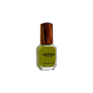 SIENNA BYRON BAY Radiance Nail Polish – vibrant avocado green crème for a tropical, joyful nail look.