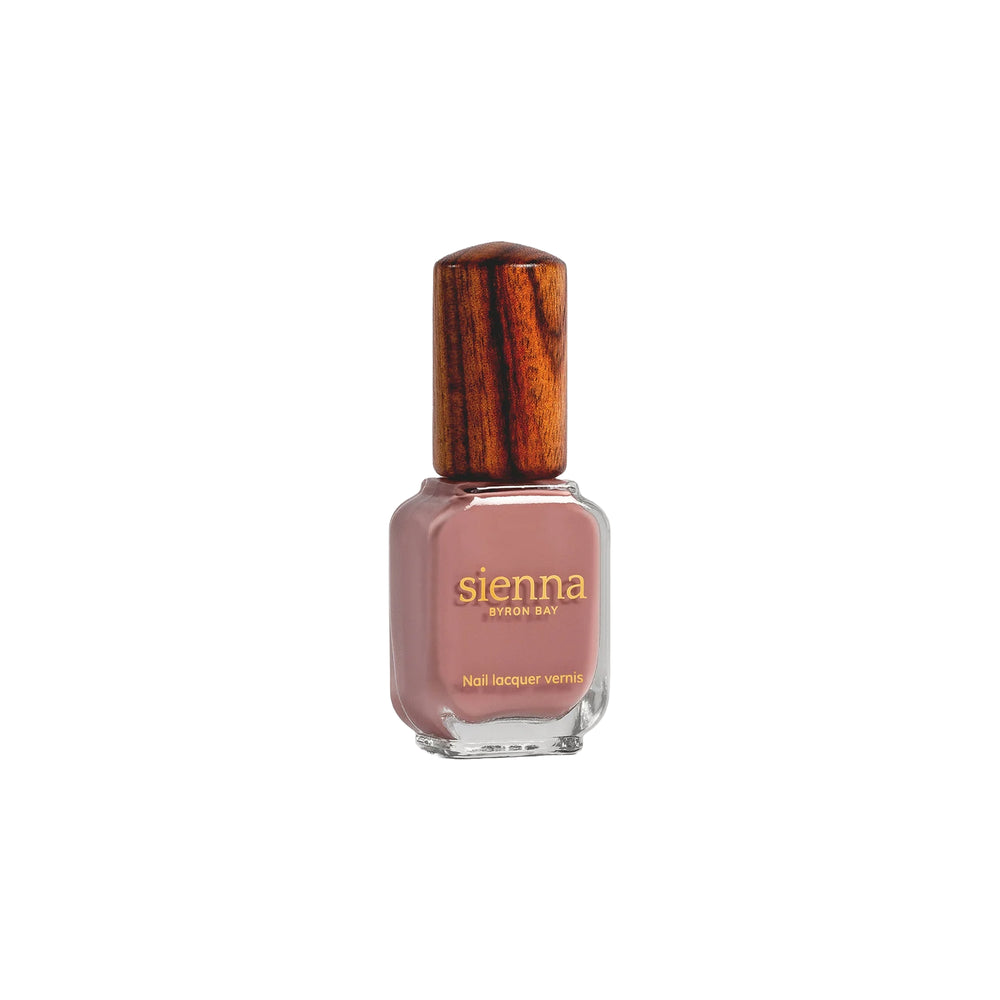 Sienna Byron Bay Stone Nail Polish – Mauve pink crème in a timeless, best-selling shade. Vegan and eco-friendly.