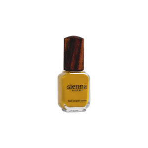 SIENNA BYRON BAY Treasure Nail Polish – a deep Tuscan sun yellow crème for a warm, sunlit glow.
