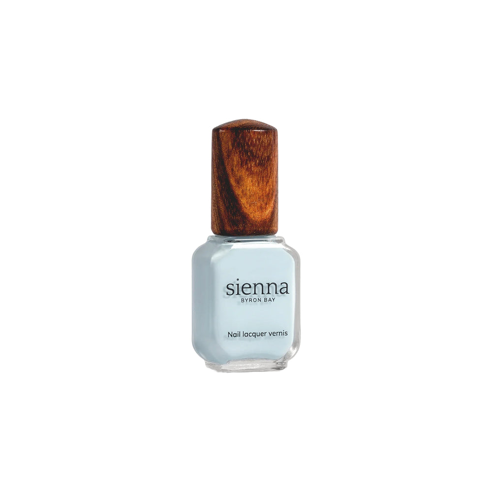 SIENNA BYRON BAY Wategos Nail Polish – gentle pastel blue crème for a fresh, beach-inspired look.