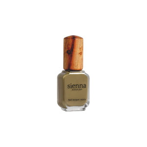 SIENNA BYRON BAY Wilderness Nail Polish – chic khaki green crème for a muted, stylish look.