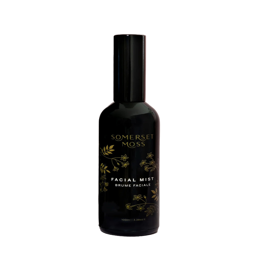 Somerset Moss Facial Mist – a hydrating toner and serum with jasmine, aloe, and white willow bark. 100ml
