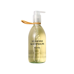 Susanne Kaufmann Body Wash in a 250ml bottle with natural ingredients like rosehip seed oil, aloe vera, and silk protein. Perfect for gentle cleansing and hydration.