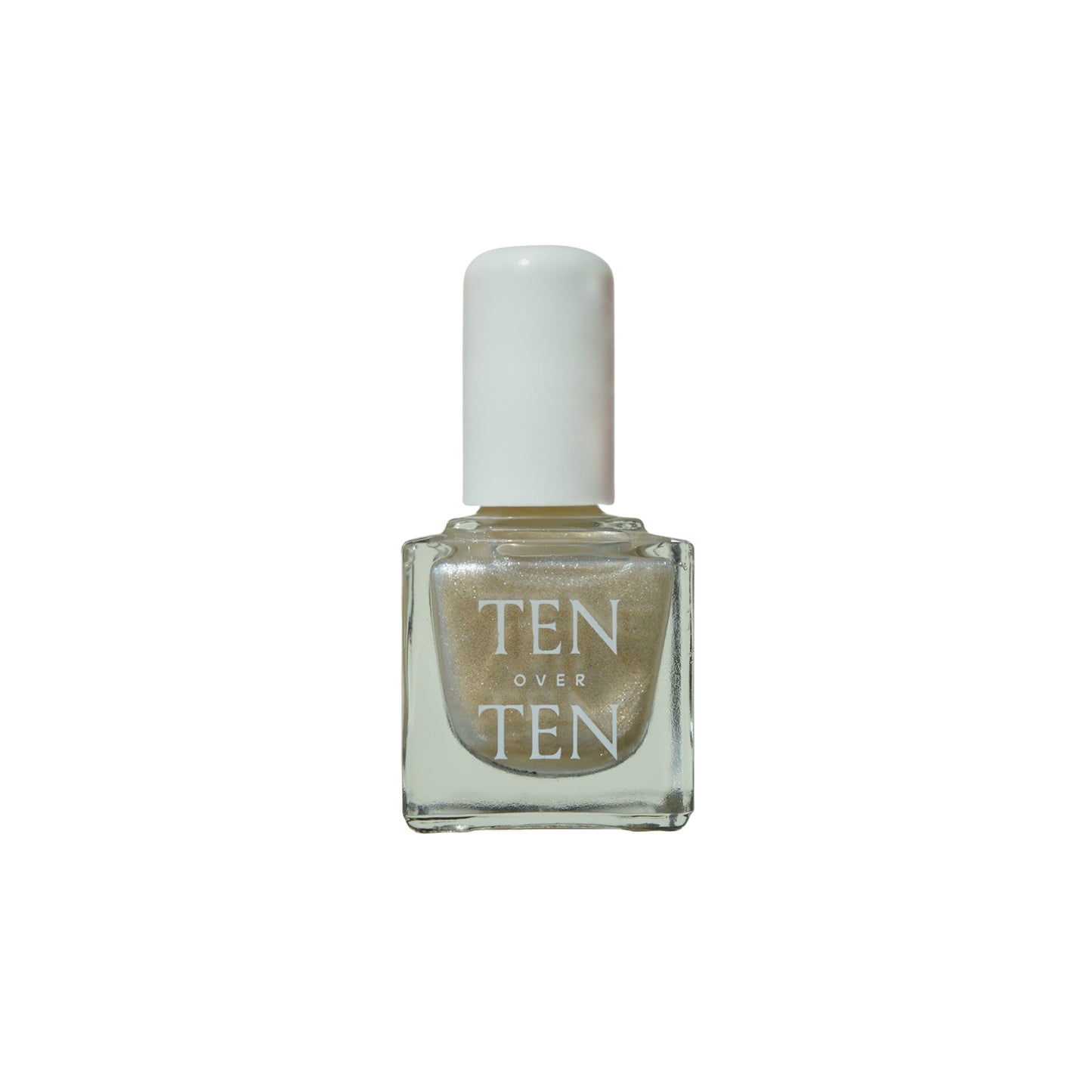 TENOVERTEN Nail Color Pearl – a sheer, sparkly nail polish topper for a frosted, shimmery finish. 8-free, cruelty-free, and vegan.