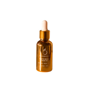 The Golden Secrets Youth Beauty Face Oil, an organic, nutrient-rich facial oil that rejuvenates, protects, and radiates a youthful glow. Infused with botanical ingredients like helichrysum, carrot seed, frankincense, and jojoba oil, it nourishes and enhances skin texture for a smoother, revitalized complexion.
