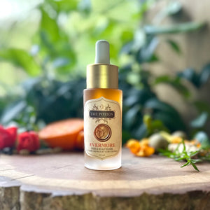 Evermore Hair & Scalp Elixir by The Potion Masters in 30ml glass bottle