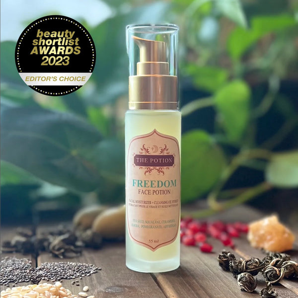 The Potion Masters Freedom Face Oil and Cleanser for balanced, healthy-looking skin