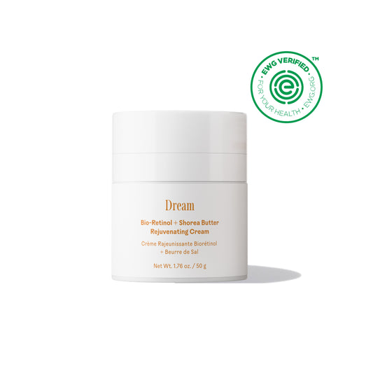 Three Ships Dream Bio-Retinol + Shorea Butter Rejuvenating Cream in a 50g jar, a nourishing night cream for soft and smooth skin.