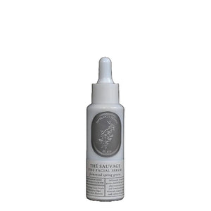 TIDELANDS HOUSE - Thé Sauvage Fermented Spring Greens Facial Serum featuring wild foraged botanicals like parsley, nettle, and red raspberry leaf, in a 30ml bottle.