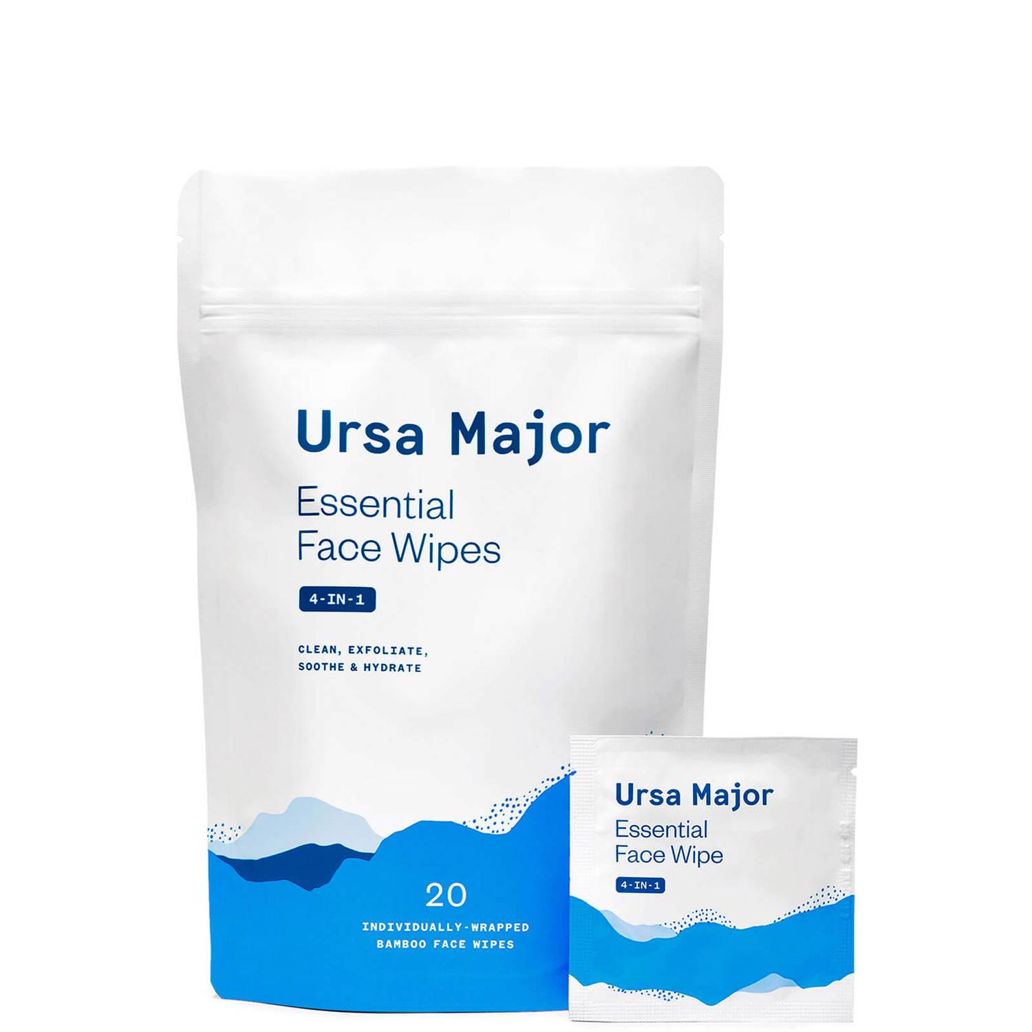 URSA MAJOR Essential Face Wipes 20-pack