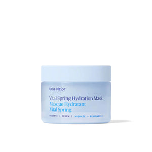 Ursa Major Vital Spring Hydration Mask jar with fresh, nature-inspired design shown on a clean background.