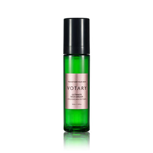 VOTARY Ultimate Rich Cream bottle with ceramides and peptides, nourishing daily moisturizer for soft, hydrated skin.