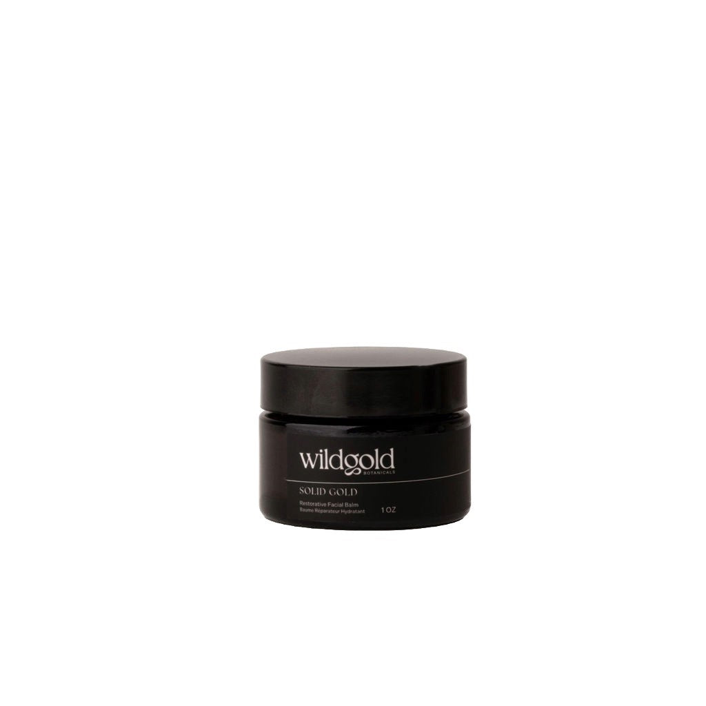 Wildgold Botanicals Solid Gold Facial Balm - Deeply hydrating and nourishing balm with Murumuru butter and raw beeswax for a radiant, dewy glow.