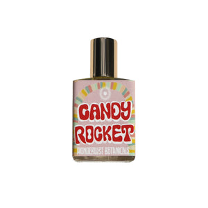 WONDERLUST BOTANICALS Fairy Natural Perfume roll-on bottle with a bright, uplifting lemon and rose scent made from 100% natural essential oils.