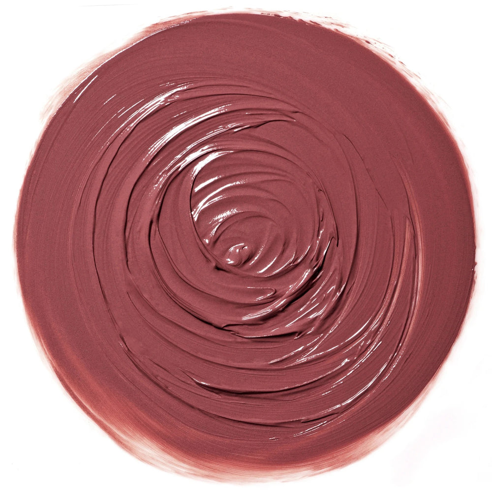 Rituel de Fille Forbidden Lipstick in Carnal, deep rose crème matte shade in sleek black tube.