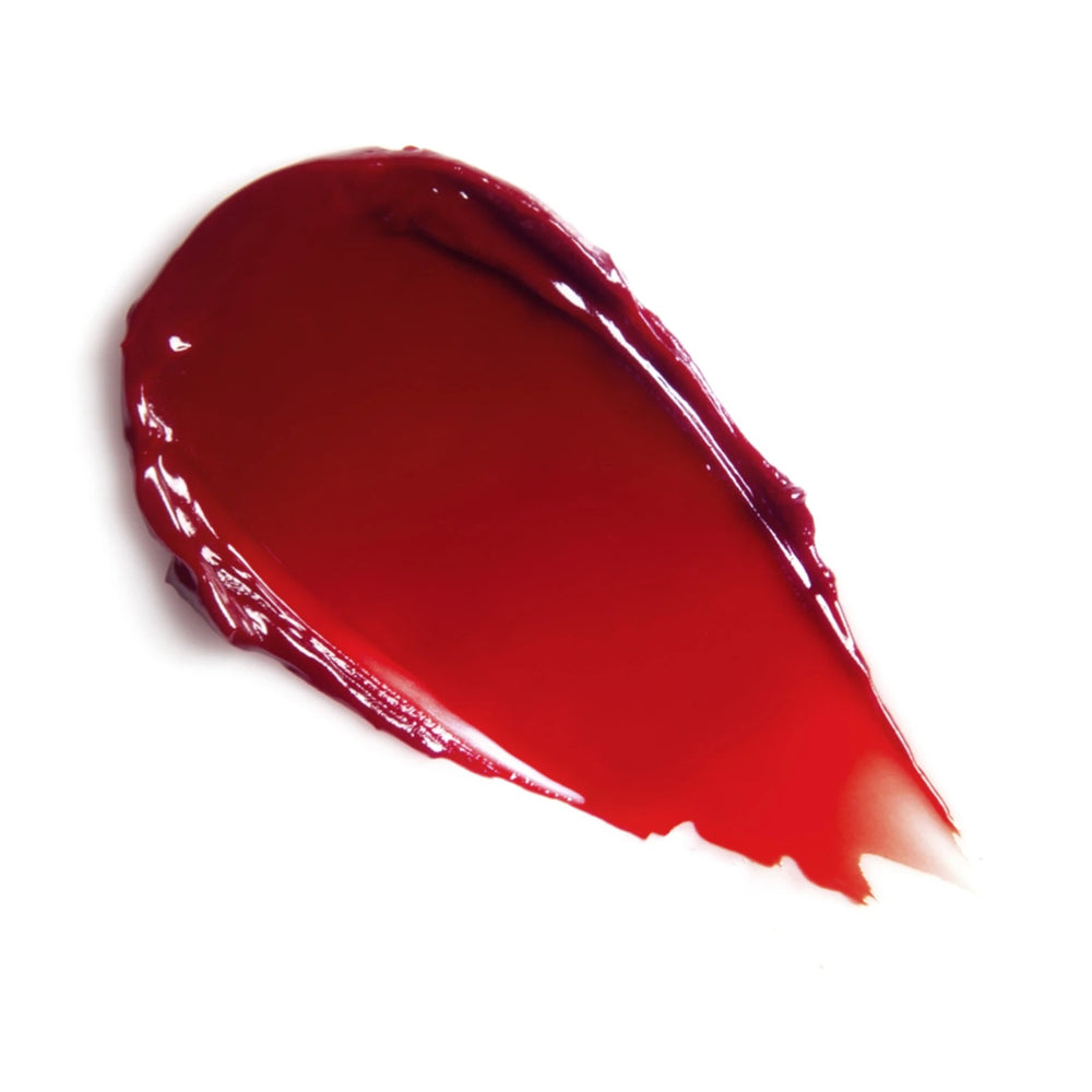 Rituel de Fille Color Nectar Pigment Balm in Bloodflower, cherry red jelly shade in compact.