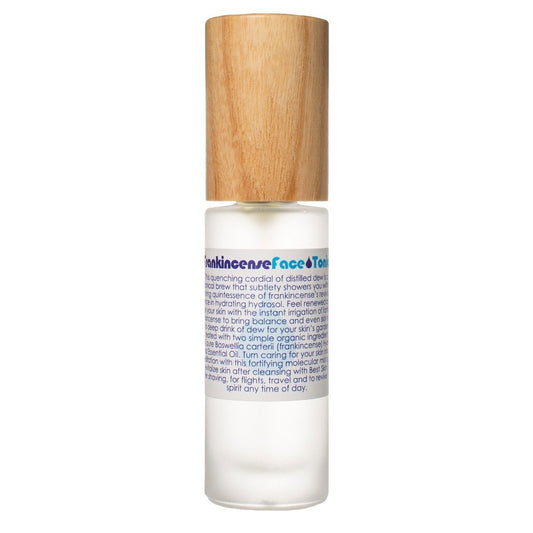 Living Libations Frankincense Face Tonic for refreshing and hydrating skin with Frankincense hydrosol and essential oil. 30ml