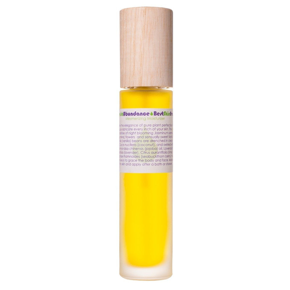 Living Libations Best Skin Ever Lavish Abundance, a luxurious blend of Jasmine, Vanilla, and Seabuckthorn for cleansing, exfoliating, and nourishing the skin. 30ml