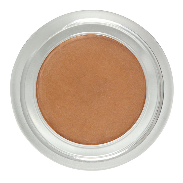 Living Libations Beach Beauty Shimmer lip balm with a soft, shimmering café au lait tint